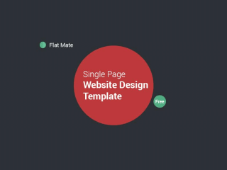 Flat Mate Free Single Page Website Design Template PSD