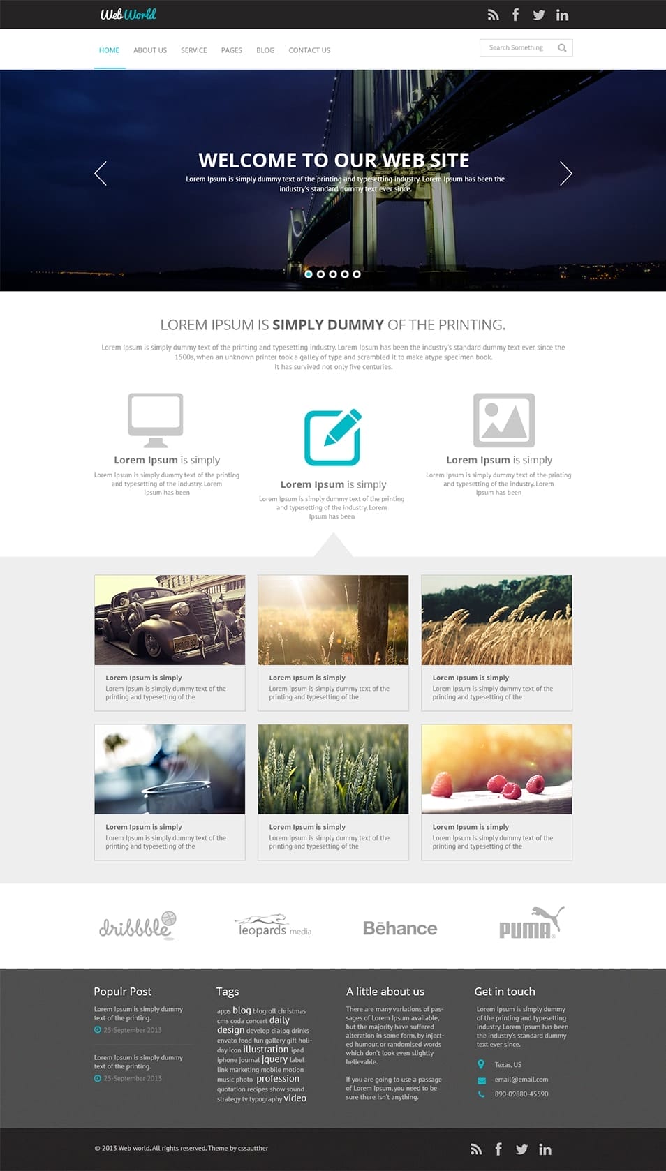 Free Business Web Template PSD  Css Author Inside Template For Business Website Free Download