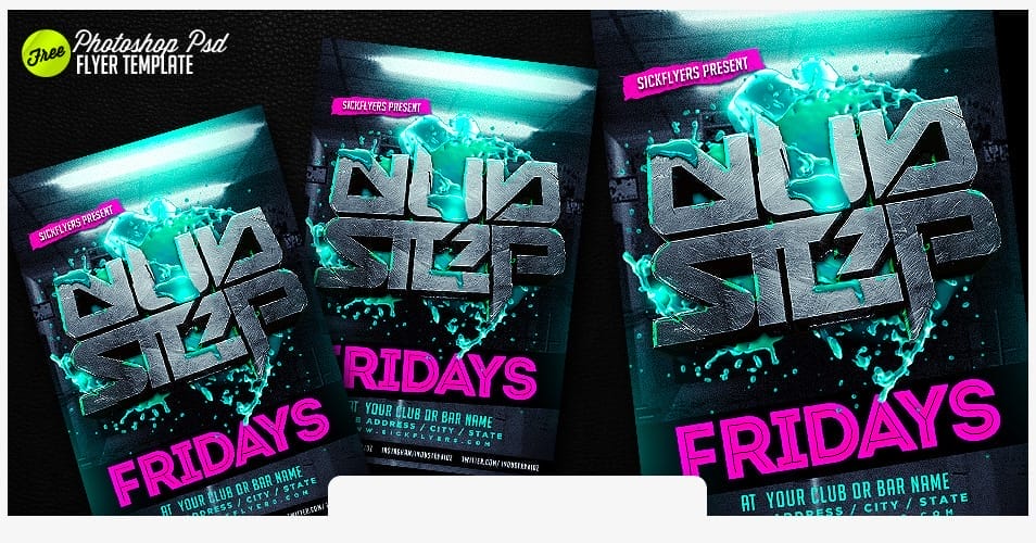 Free Dubstep Flyer Template Psd