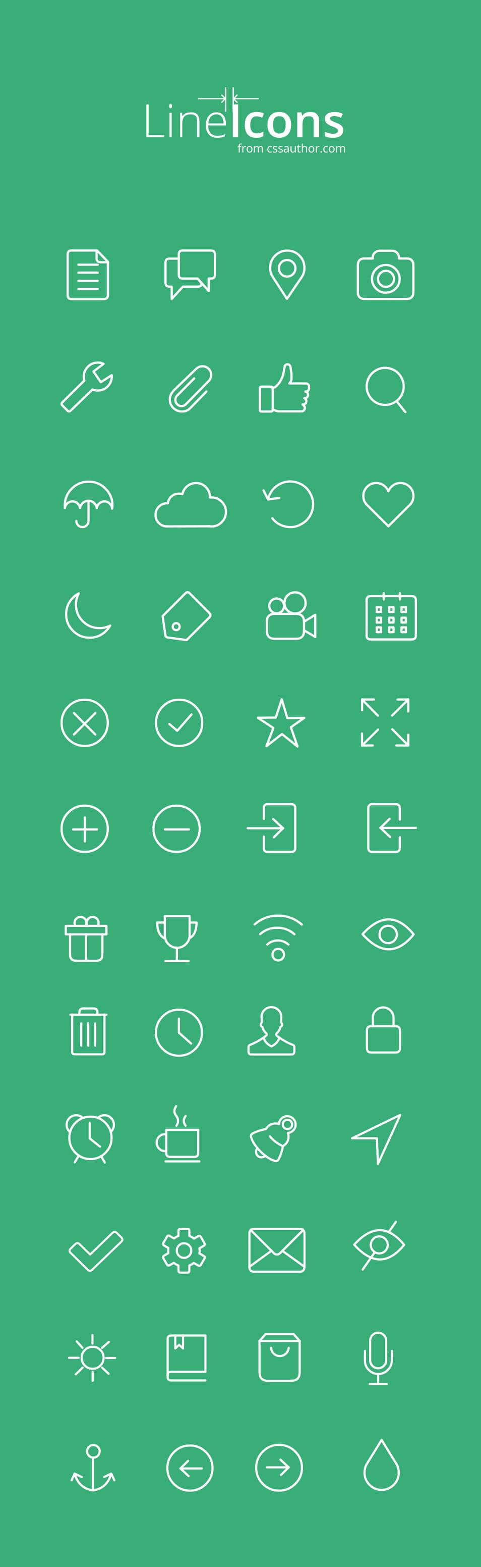 Free Line Icons for Web and UI Designs