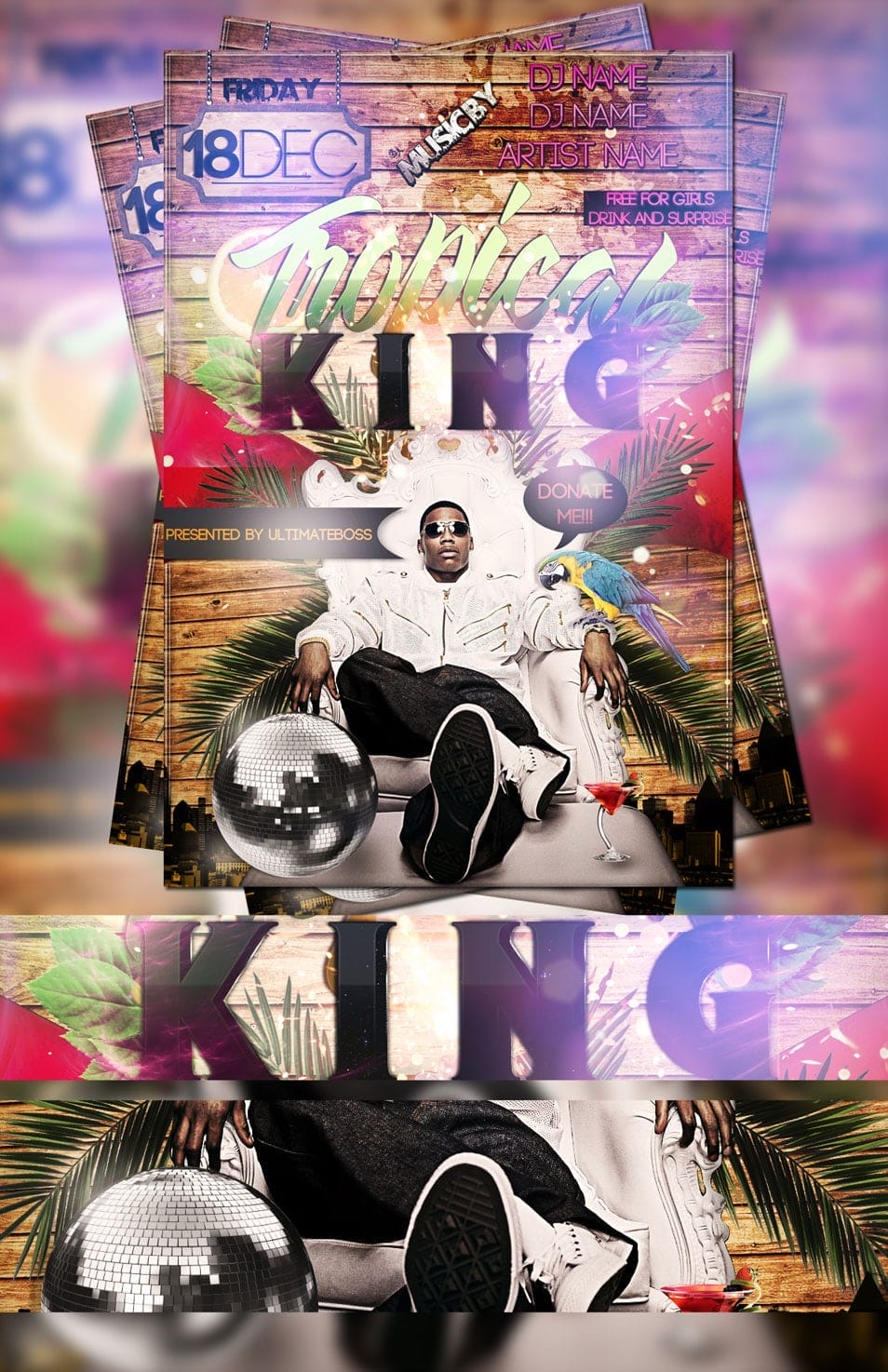 Free PSD Tropical King Flyer