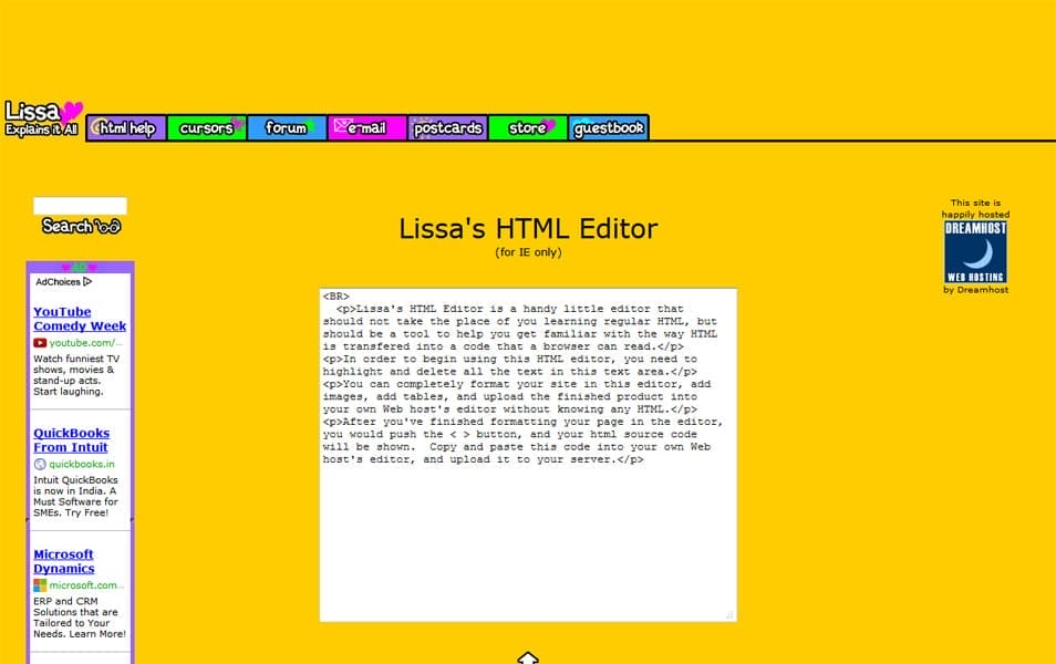 Lissa's HTML Editor