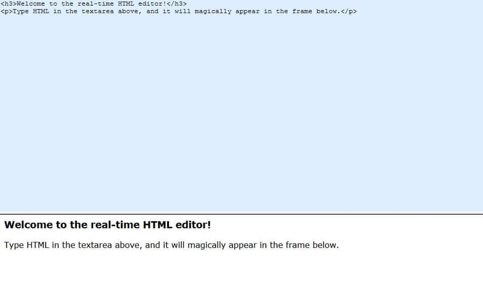 Real-time HTML Editor