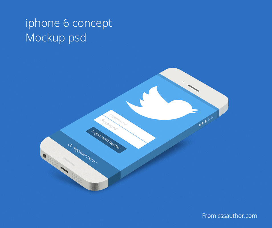 iPhone 6 Concept Mockup PSD - cssauthor.com