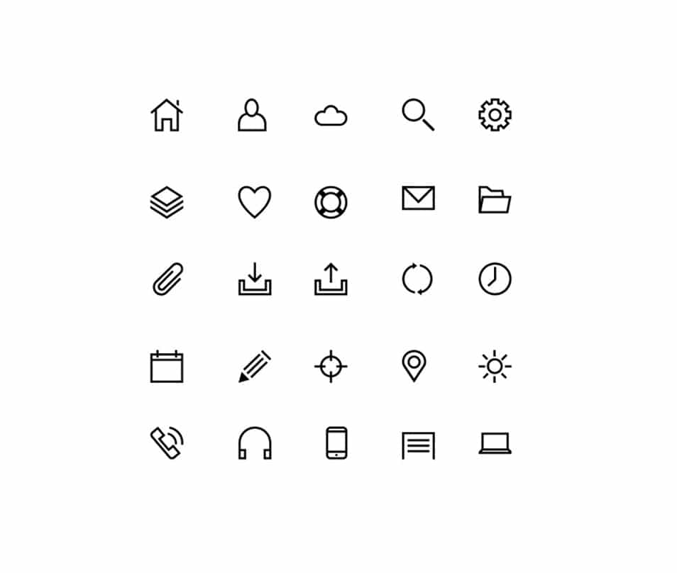 25 Line Icons