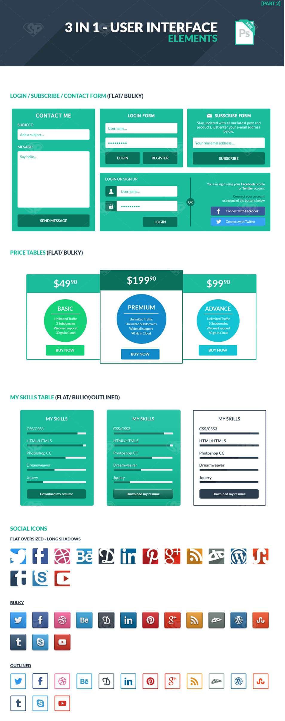 Latest Free Web Elements