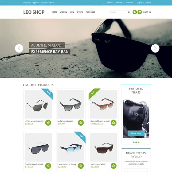 A Premium Quality Free Online Shop Website Template PSD