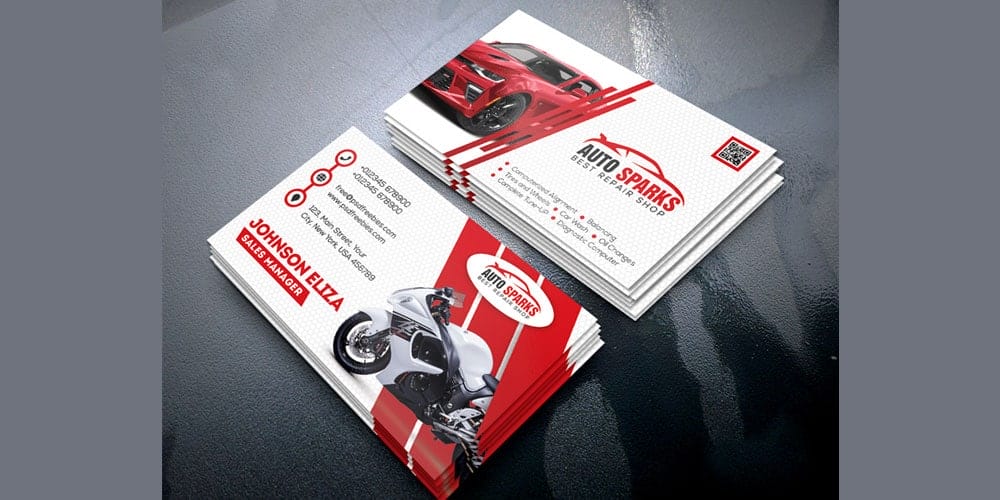 Auto Repair Business Card Template PSD