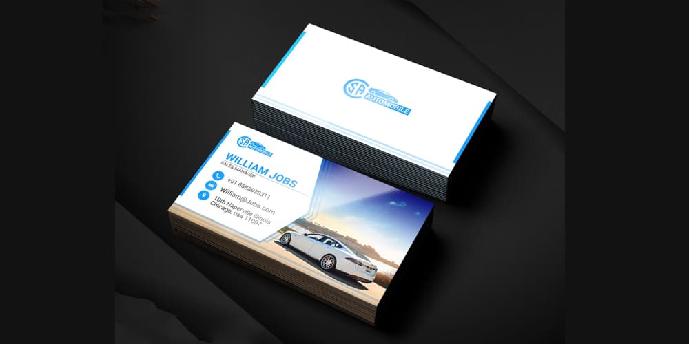 Automotive Business Cards PSD