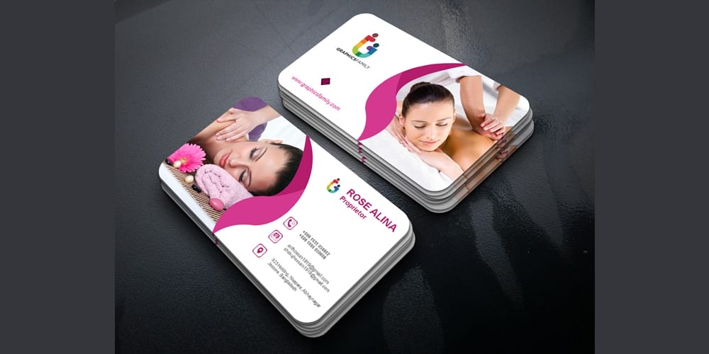 Beauty And Spa Business Card Design