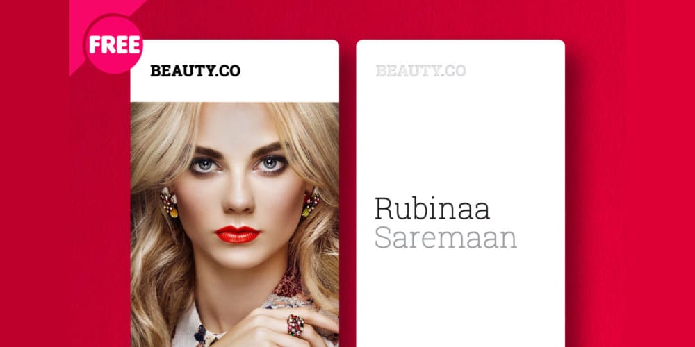 Beauty Salon Business Card PSD