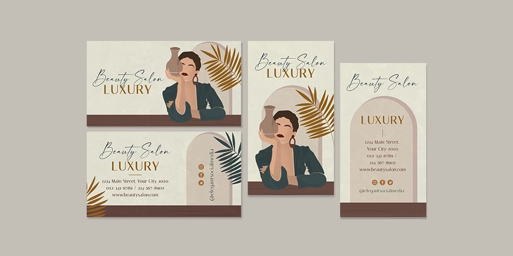 Beauty Saloon Business Card Template