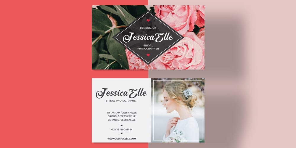 Bridal Photography Business Card Template