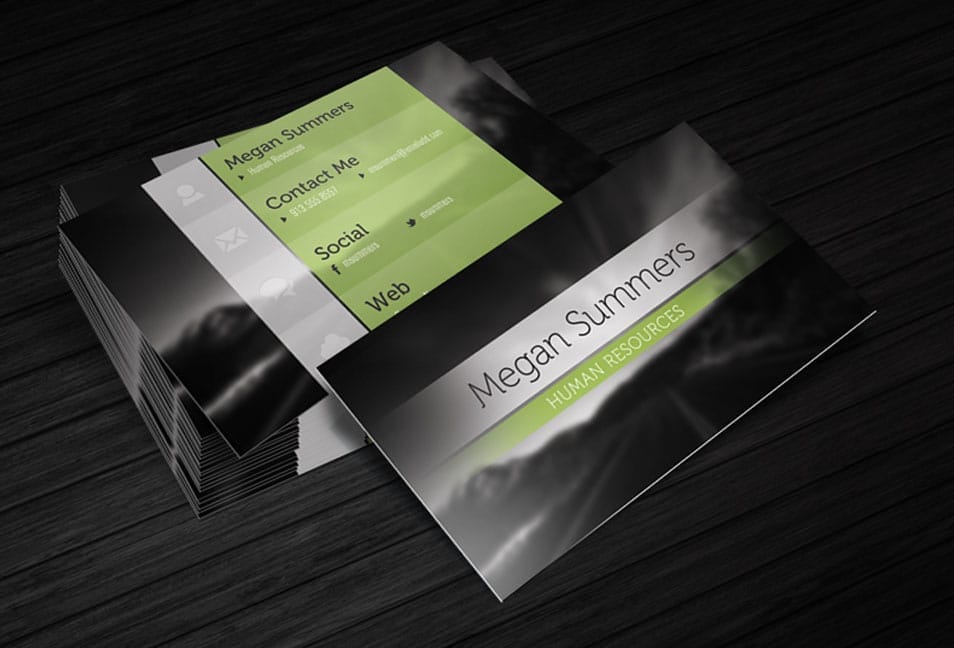 Business Card Template Simple Scene