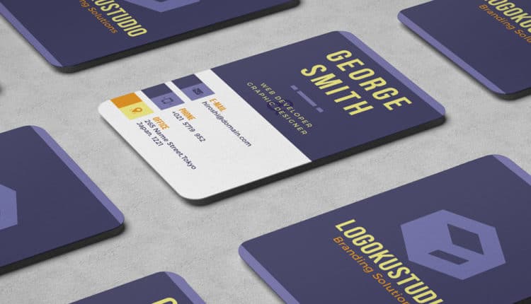 CUBE Business Card Template PSD