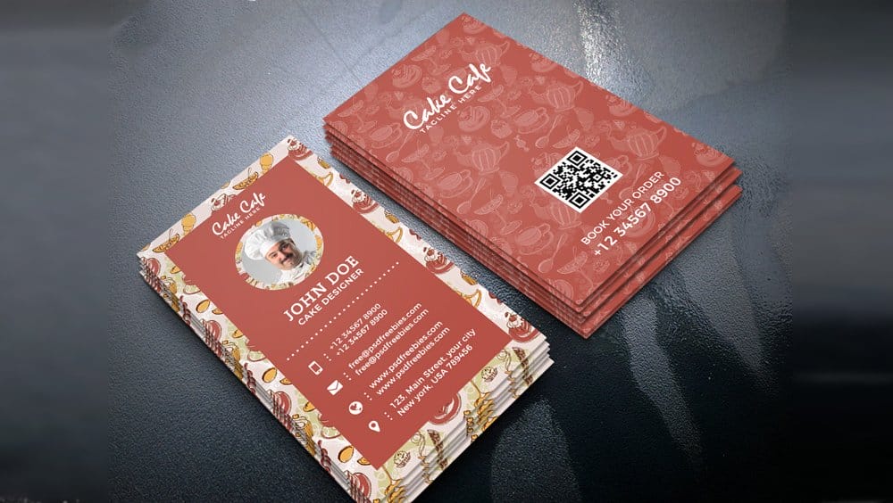 Cake Shop Business Card Template PSD