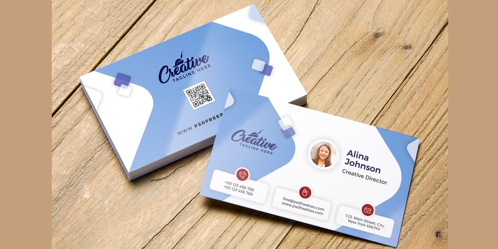 Clean Business Card Design PSD