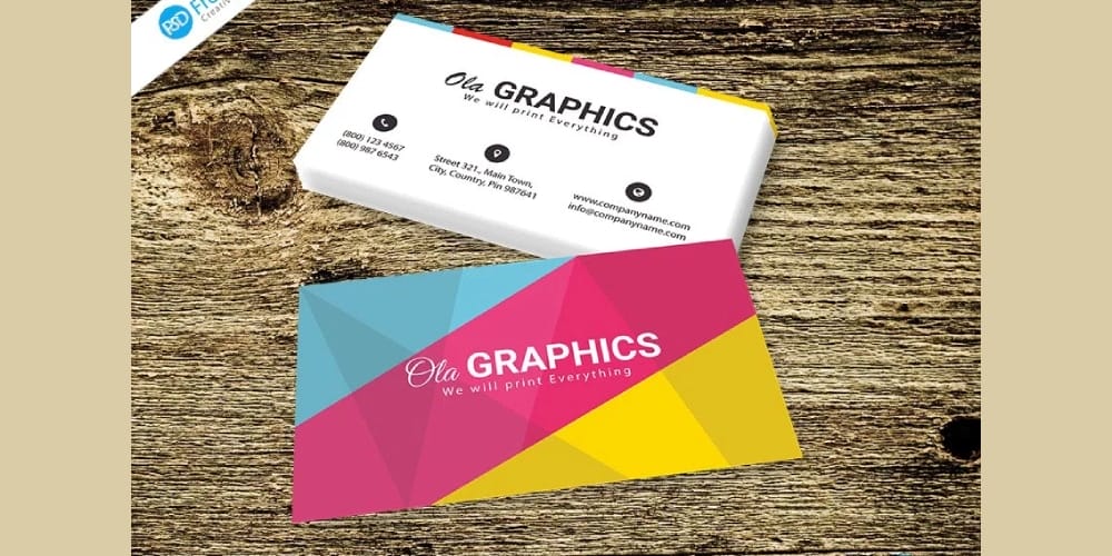 Colored Business Card PSD