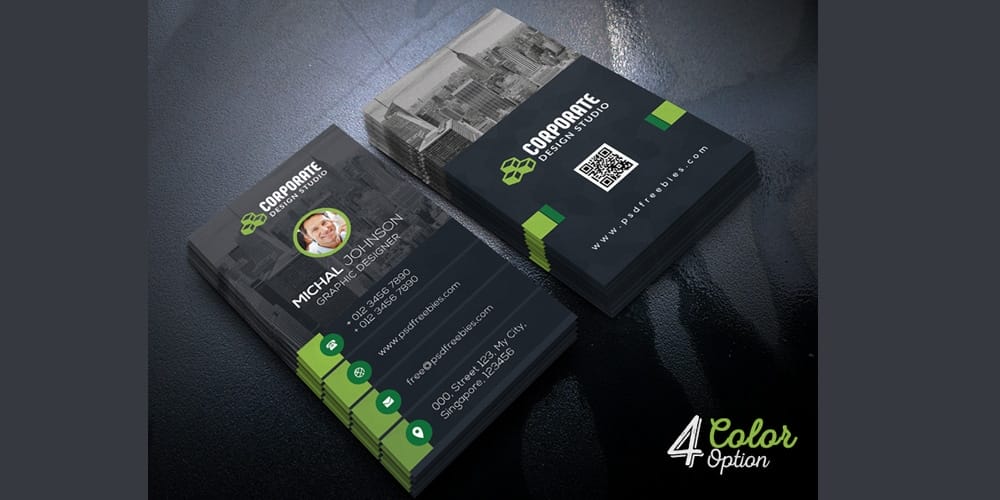 Corporate Business Card Template PSD
