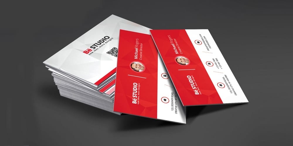Creative Red Business Card PSD