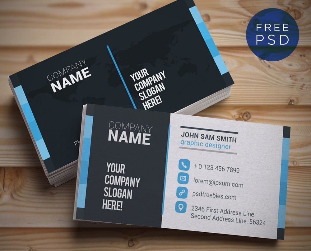 Creative and Clean Business Card Template PSD