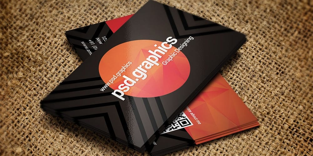 Dark Business Card Template PSD