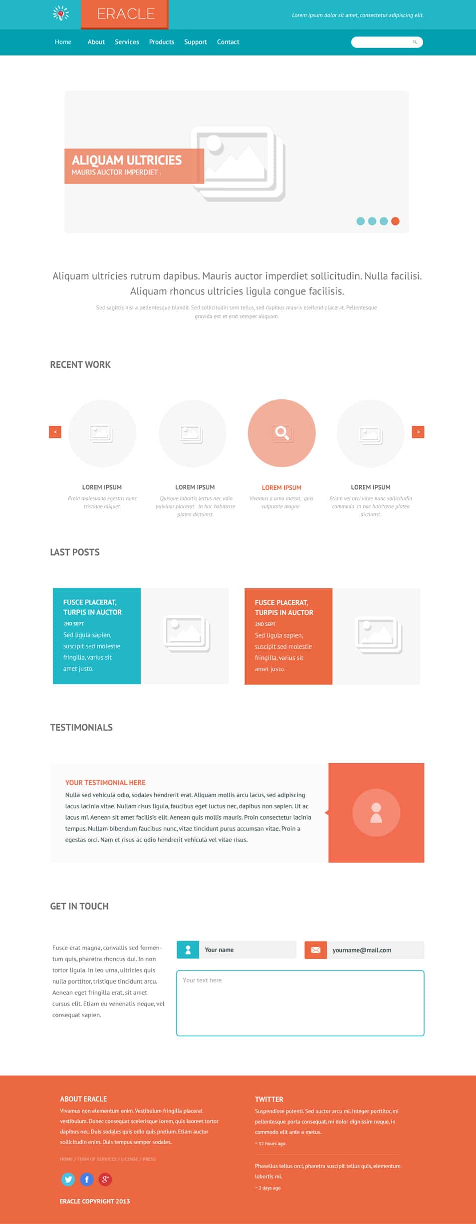 Eracle Free PSD Template
