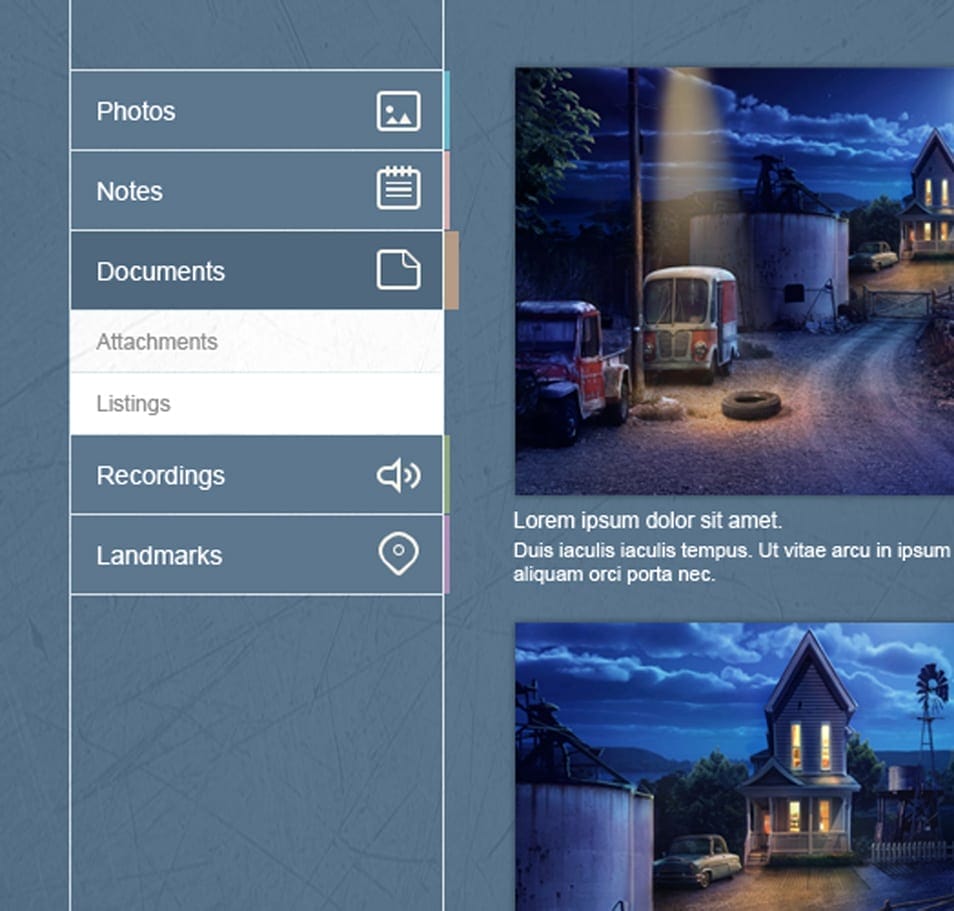 Flat Vertical Navigation Menu Widget
