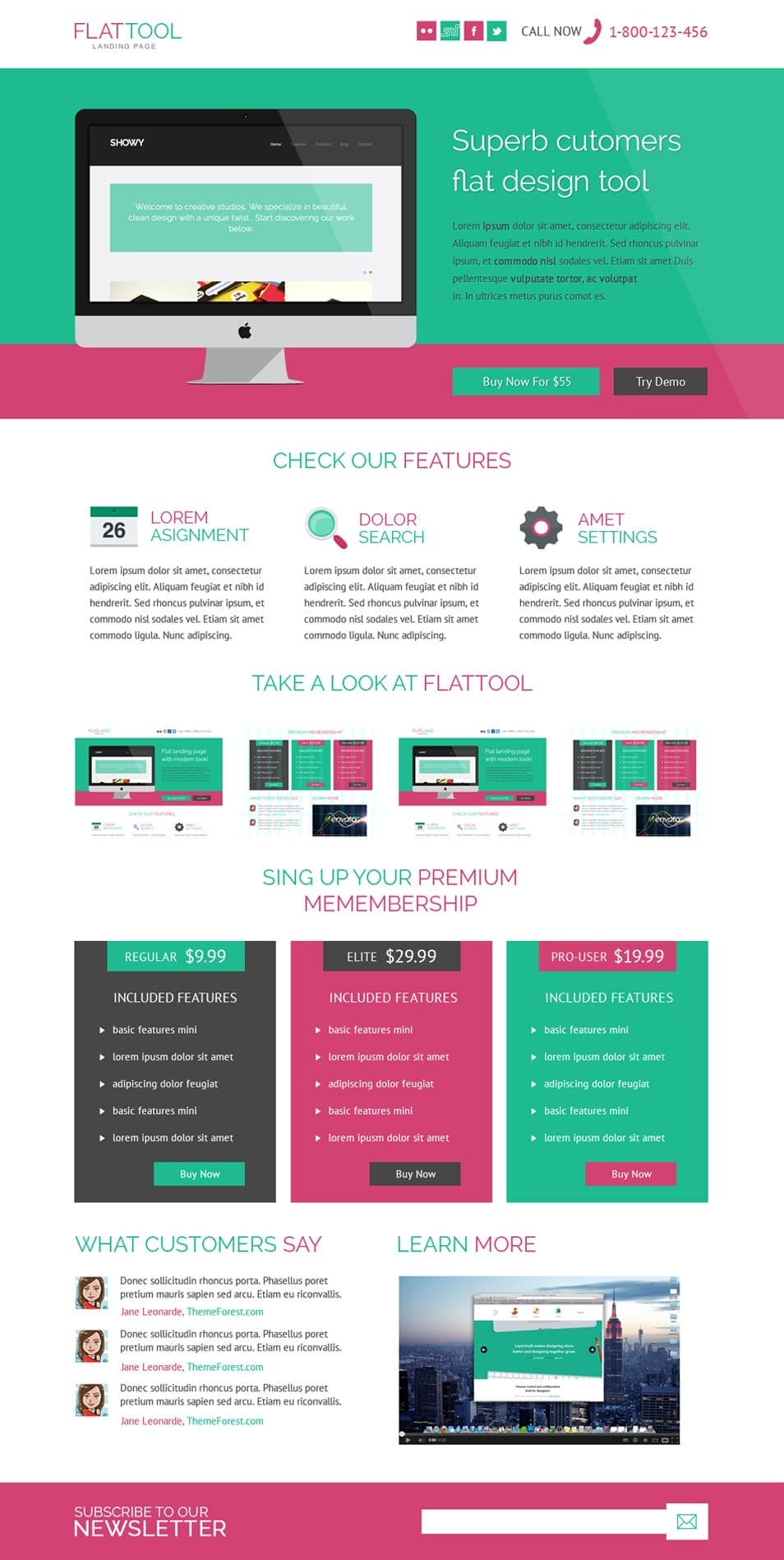 FlatTool Free PSD Template