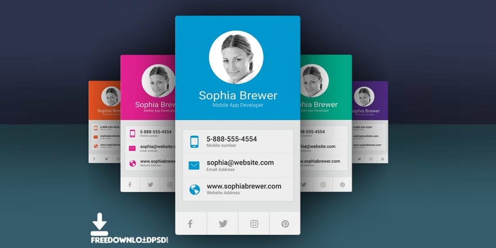 Free App Developer Business Cards PSD