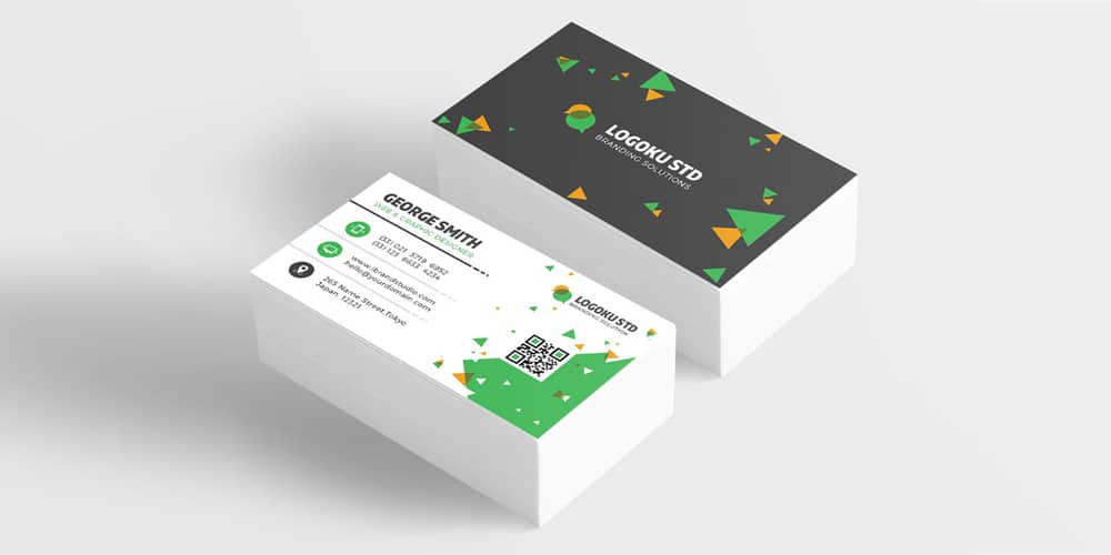 Free Brick Business Card Template PSD