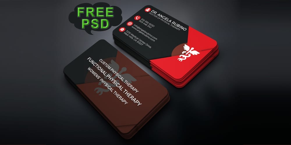Free Business Card PSD for Doctor