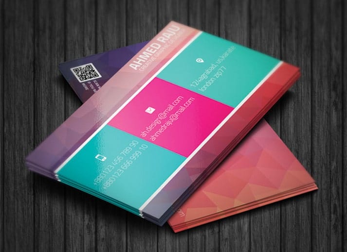 Free Creative Polygonal Business Card PSD