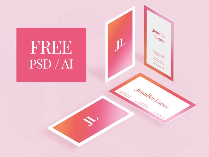 Free Gradient Business Card Templates 