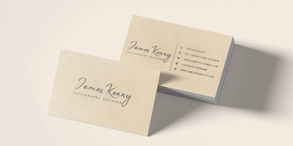 Free Minimal Designer Business Card Template PSD