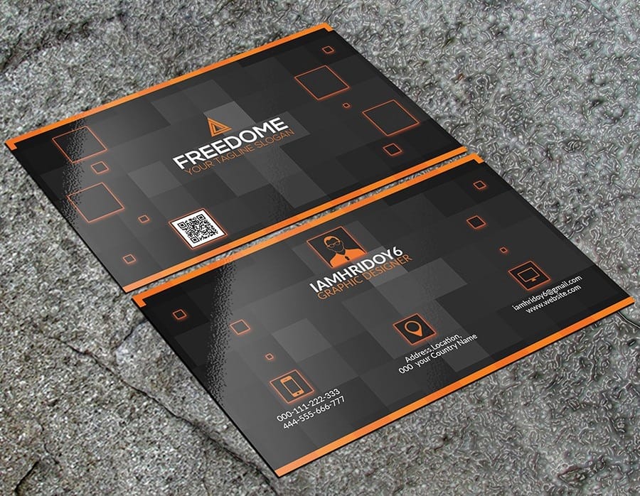 Free Modern Business Card Template PSD