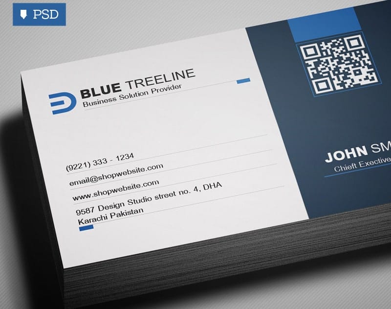 Free Modern Business Card Template PSD