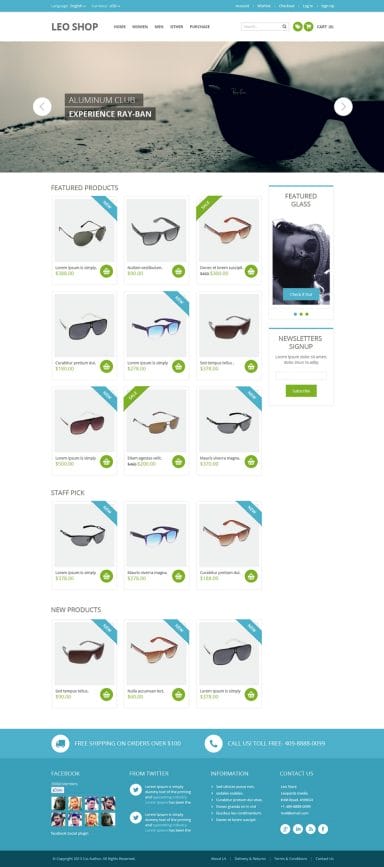 Free Online Shop Website Template PSD » CSS Author