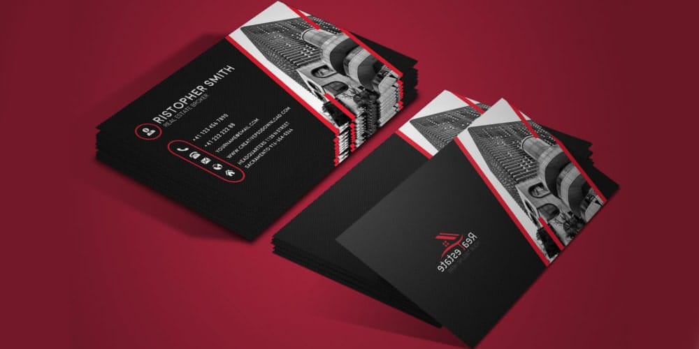 Free Real Estate Business Card PSD 