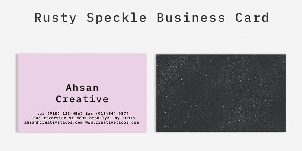 Free Rusty Speckle Business Card PSD