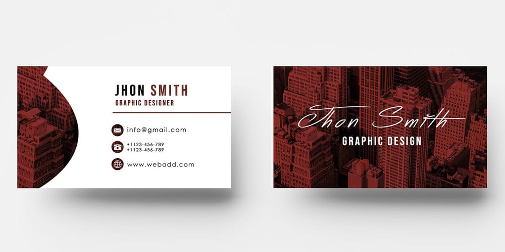 Free Simple Business Card Template PSD