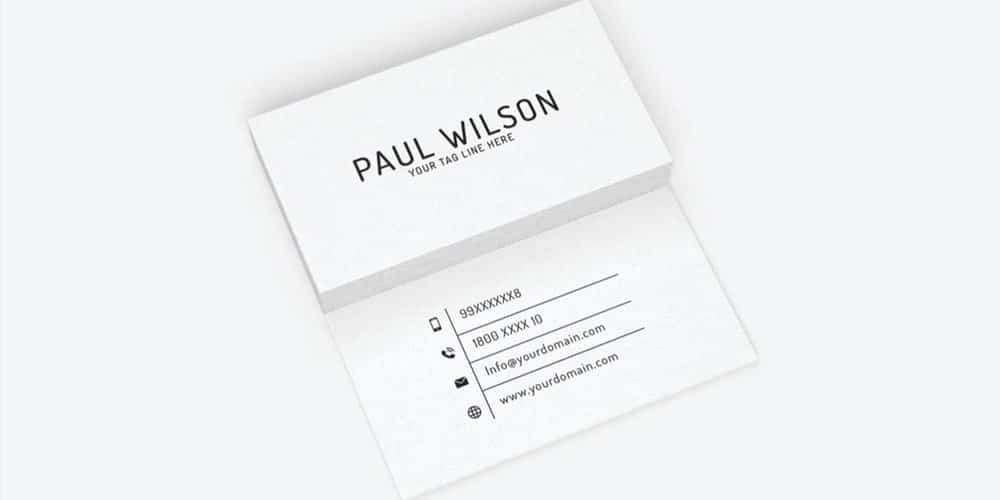 Free Simple Individual Business Card PSD