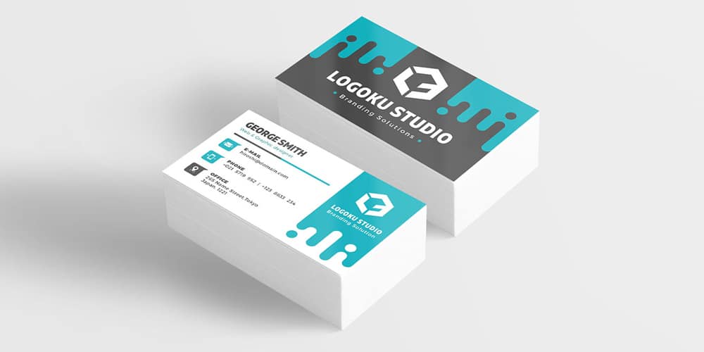 Free Slime Business Card Template PSD