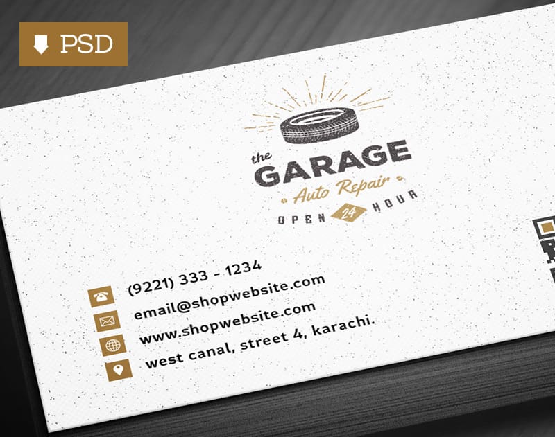 Free Vintage Business Card Template PSD