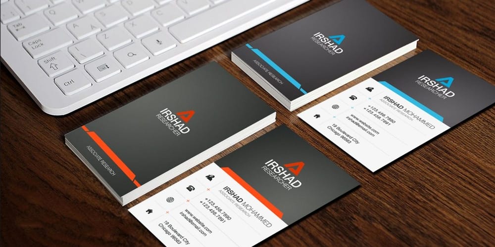 Free Visiting Cards Template PSD
