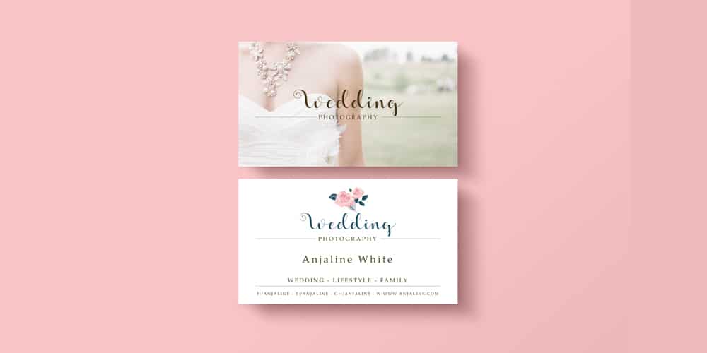 Free Wedding Photography Business Card Template PSD