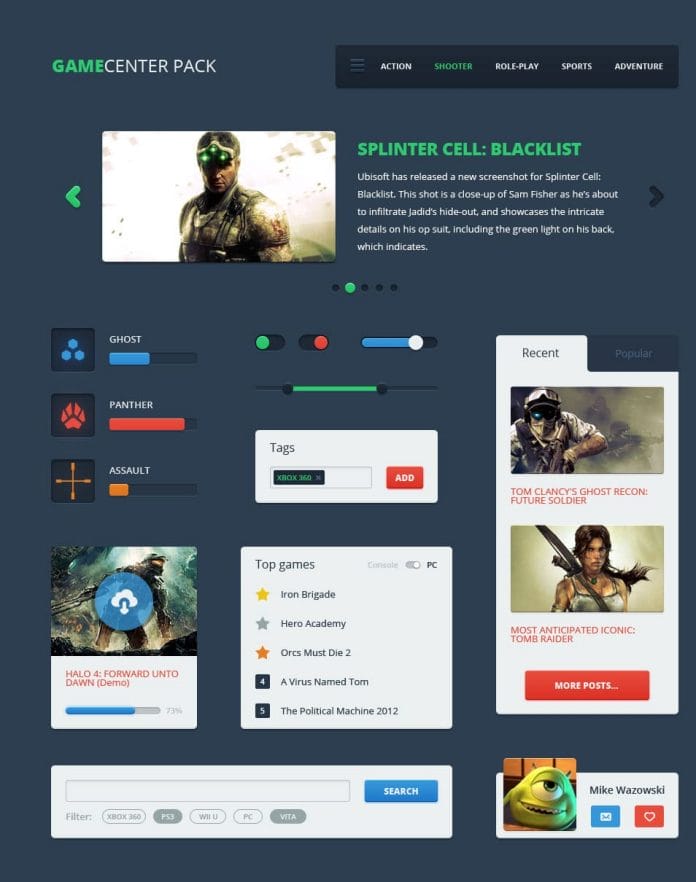 75 Free Ui Designs Psd › Latest Collection Css Author