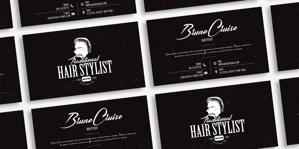 Hair Stylist Business Card Design Template