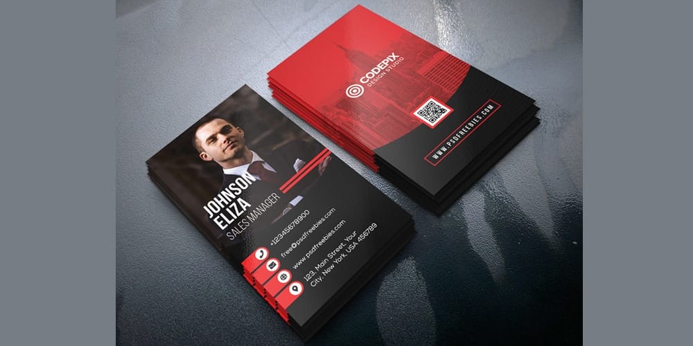 Modern Corporate Business Cards Design PSD