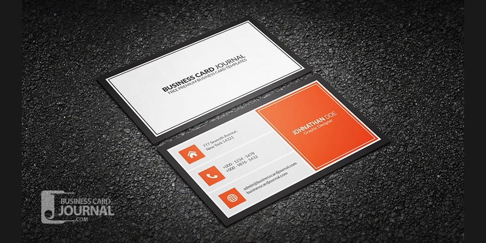 Orangey Metro Style Business Card Template